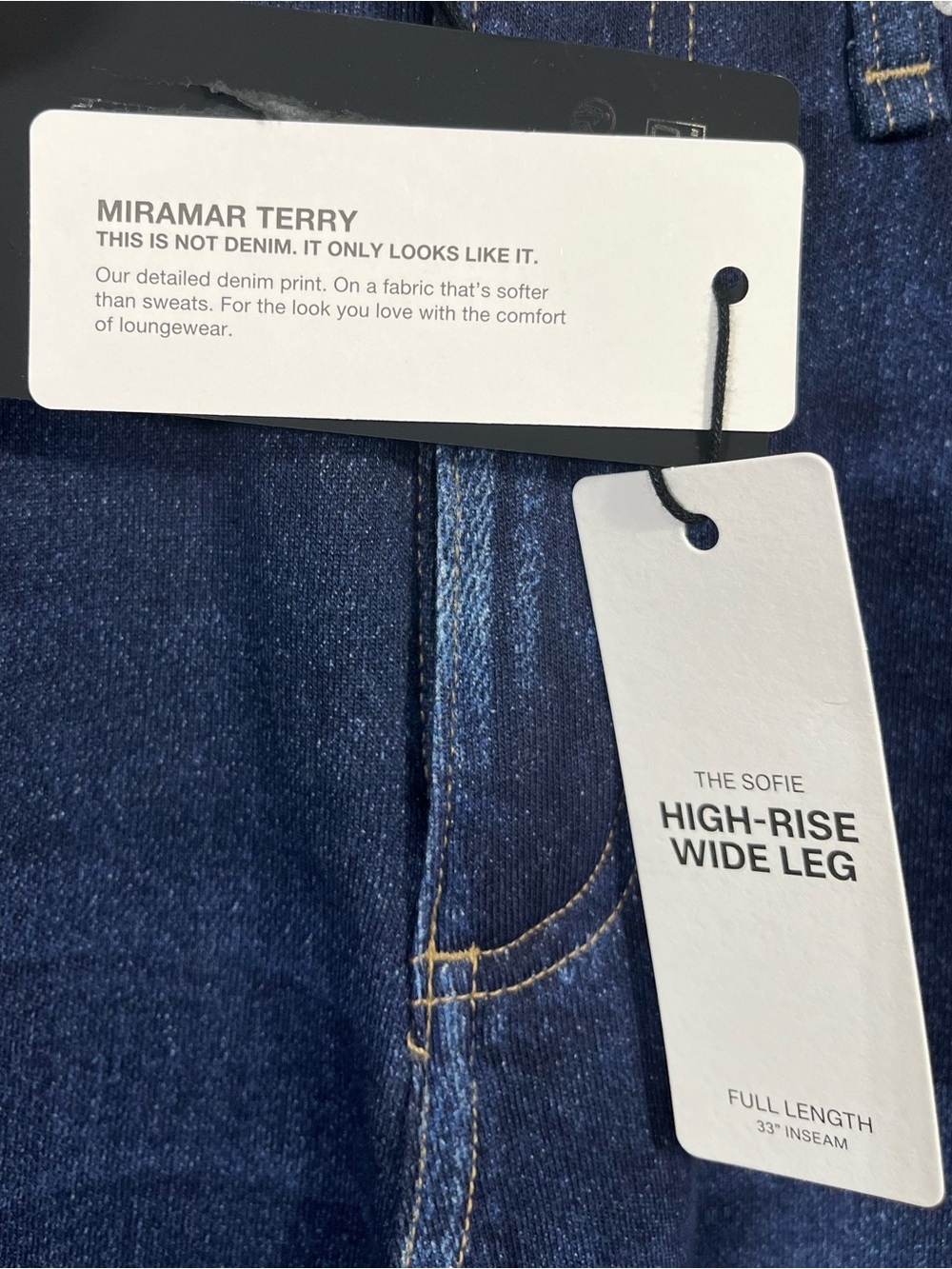 NWT Rag & Bone Miramar Sofie Wide Leg Cotton Terry Sweatpant Jeans size 26 - Picture 5 of 9